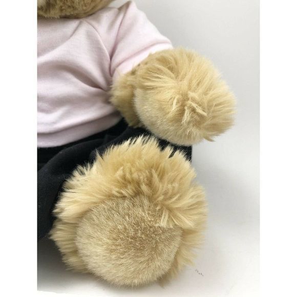 Build A Bear Classic Light Brown Shaggy Fur Bear Plush W/Outfit Pink Black Skirt - Picture 4 of 12